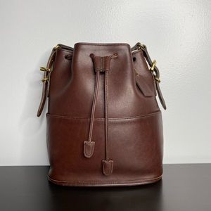 Vintage Coach equestrian drawstring bag